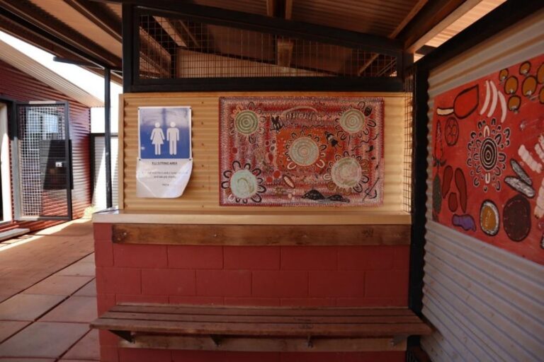 Clinic outside flu waiting area